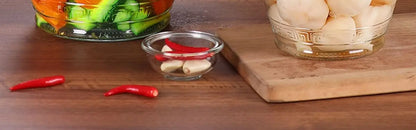 Traditional Fermenting Kit Crock with Water Seal Airlock Lid, for Pickles Kimchi Sauerkraut,Glass Jar with Lid Fermentation Jar