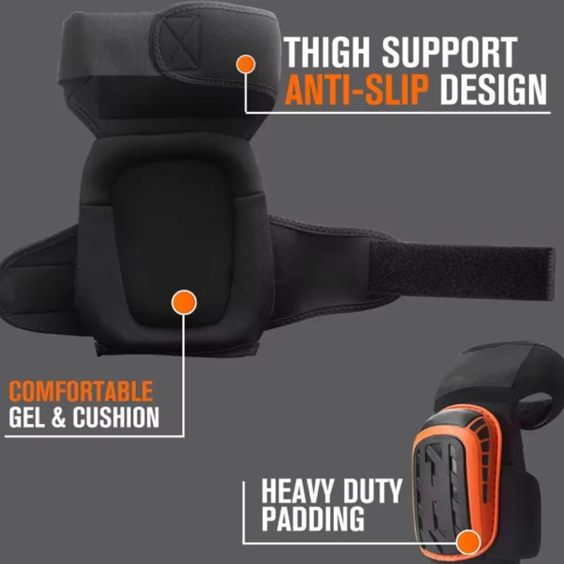 Professional Heavy Duty EVA Foam Padding Knee Pads with Comfortable Gel Cushion and Adjustable Straps for Working, Gardning