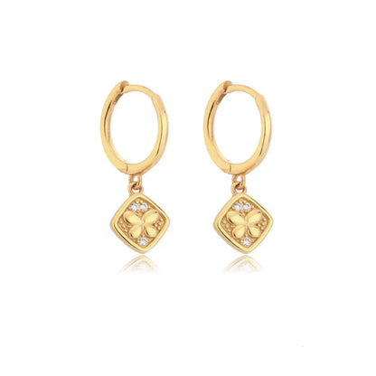 Geometric Zircon Round Bee Butterfly Hoop Earring for Women Cute Animal Huggie Ear Ring Jewelry Pendientes Wholesale