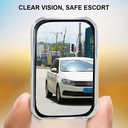 2Pcs Car Convex HD Mirror for Back Passenger Adjustable Self-Adhesive Blind Spot Rear View Mirror Wide Angle Rearview Mirror