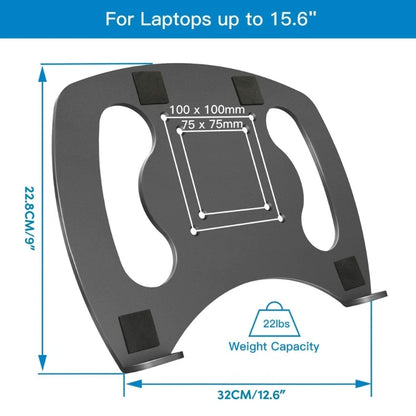 100x100mm Laptop VESA Mount Tray, Vented Notebook Tray,Laptop Holder Arm Mount Attachment,Laptop Tray Clamp for Monitor