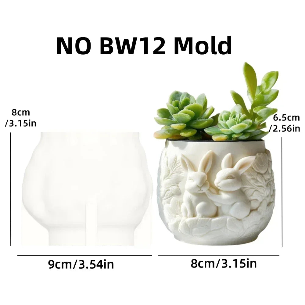 Church relief succulent plant flowerpot resin silicone mold house church storage box mold tower church cross relief gypsum molds