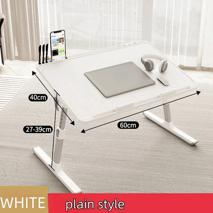 Laptop Bed Tray Table, Adjustable Laptop Bed Table,Portable Standing Desk with Storage Drawer,Foldable Lap Tablet Table for Sofa