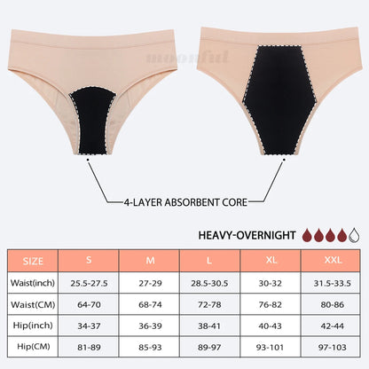 Women's Menstrual Panties Leak Proof Bikini Menstrual Strong Menstrual Cycle Absorbent Underwear Abundant Flow Menstrual Briefs