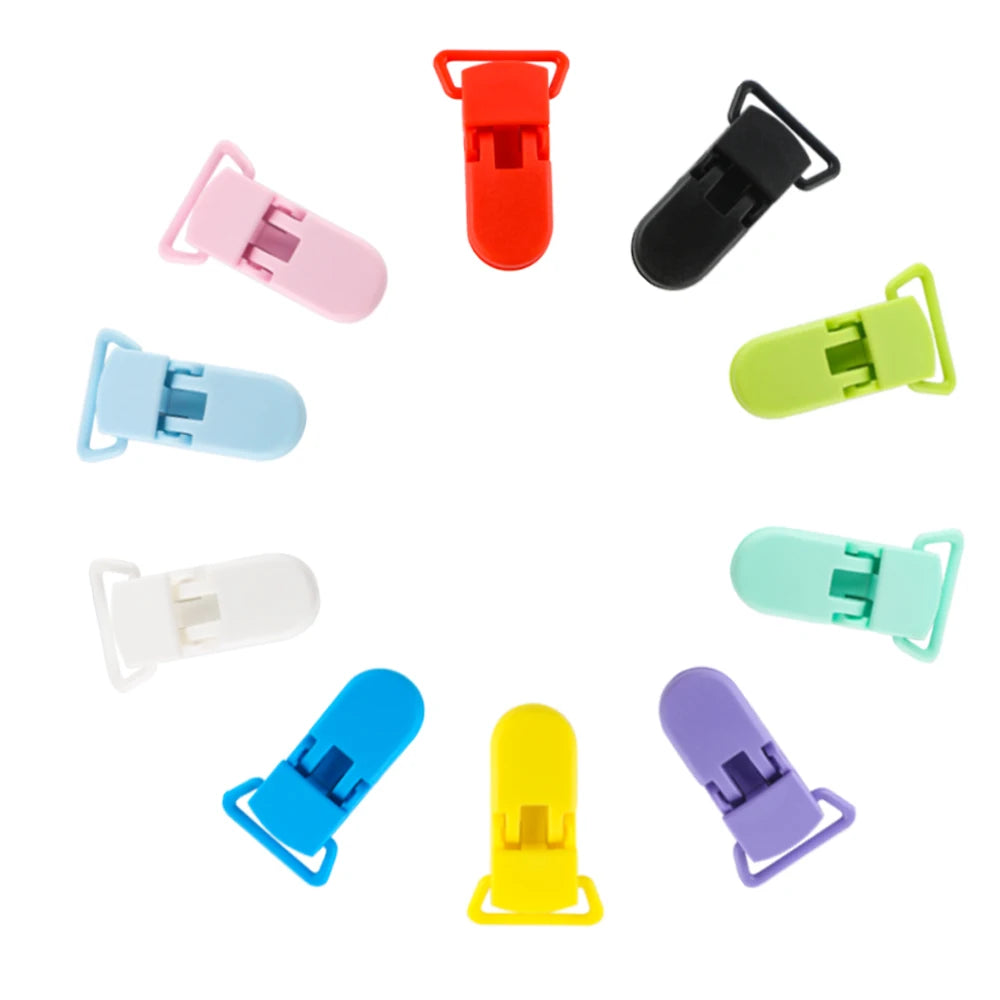 10Pcs/Lot Plastic Clasp Colorful Solid Clip Chain Making For Jewelry Handmade Crafts Making Accessories