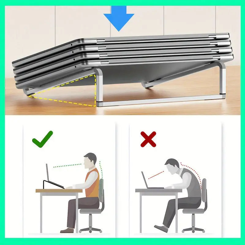 Laptop Stand For Folding Adjustable Aluminum Computer PC Tablet Stand Notebook Tablelaptop Holder Heat Dissipation