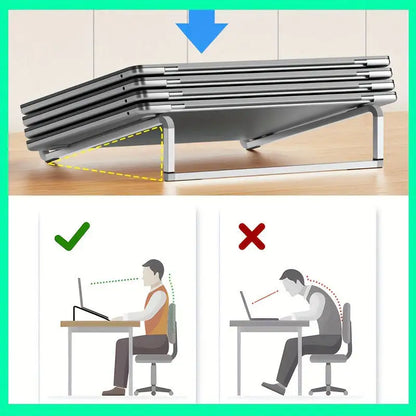 Laptop Stand For Folding Adjustable Aluminum Computer PC Tablet Stand Notebook Tablelaptop Holder Heat Dissipation