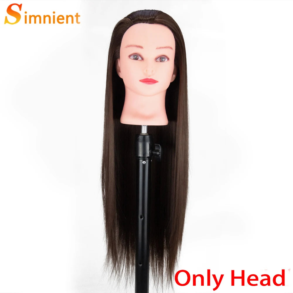 70Cm 100% High Temperature Fiber Blonde Hair Mannequin Head Training Head For Hairstyles Braid Hairdressing Manikin Doll Head