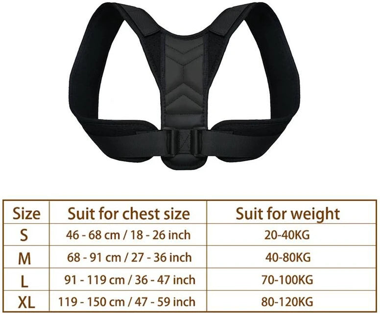 Posture Corrector Unisex Adjustable For Clavicle  Spine Support Belt Reshape Your Body Home Office Sport Upper Back Neck Brace