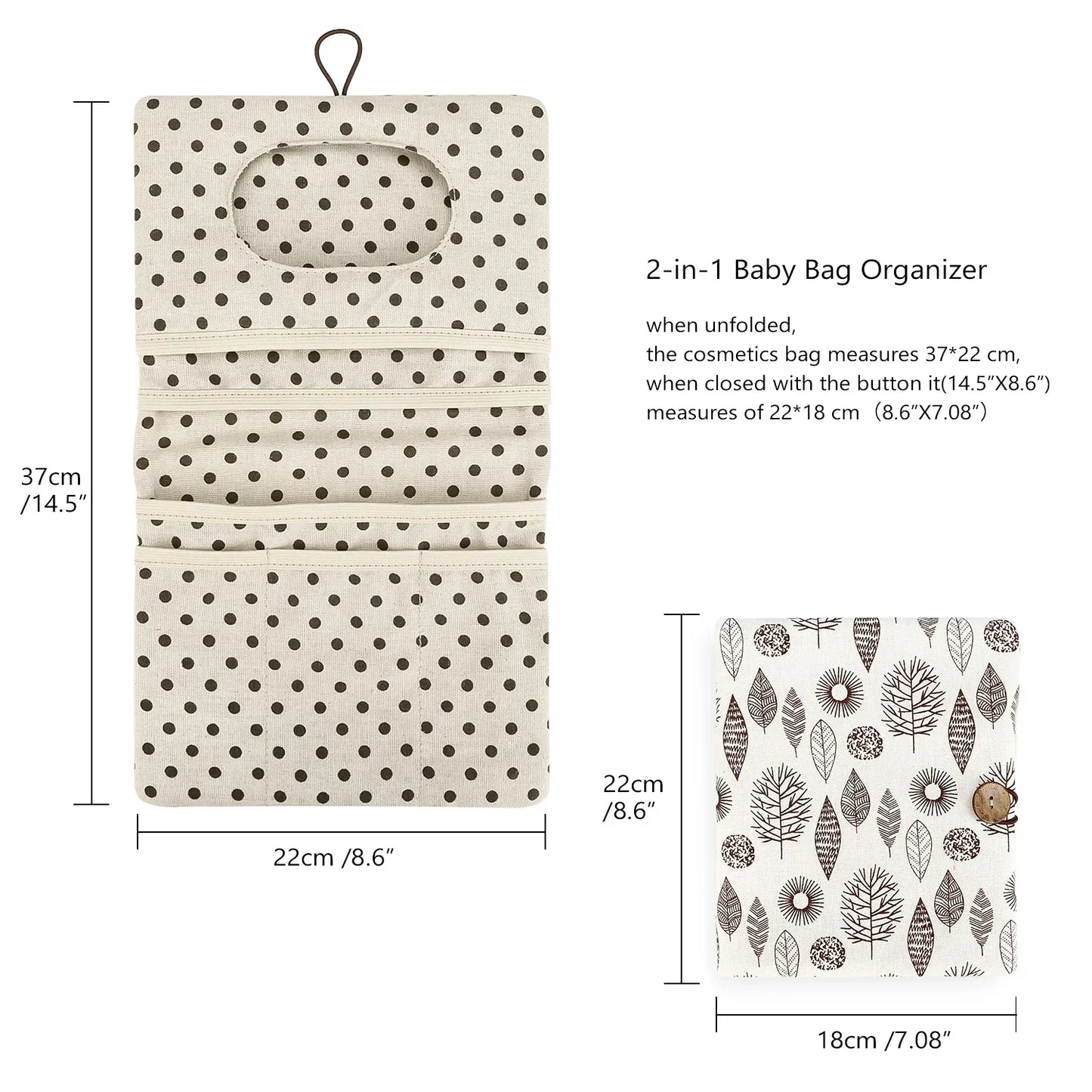 Portable Baby Diaper Bag Stroller Nappy Bags Newborn Quilted Button Diaper Storage Multifunctional Organizer Babies Accessories