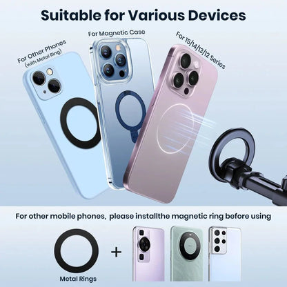 Magsafe Car Mount Magnetic Phone Holder for Air Vent with 360° Rotation Universal Phone Holders for iPhone 15