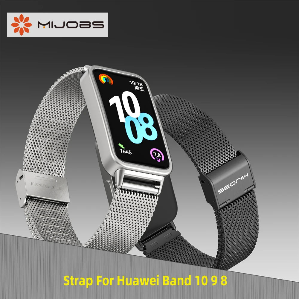 Metal Strap For Huawei Band 10 Stainless Steel WatchBand for Huawei Band 9 Wristband for Huawei Band 8 Replacement Accessories
