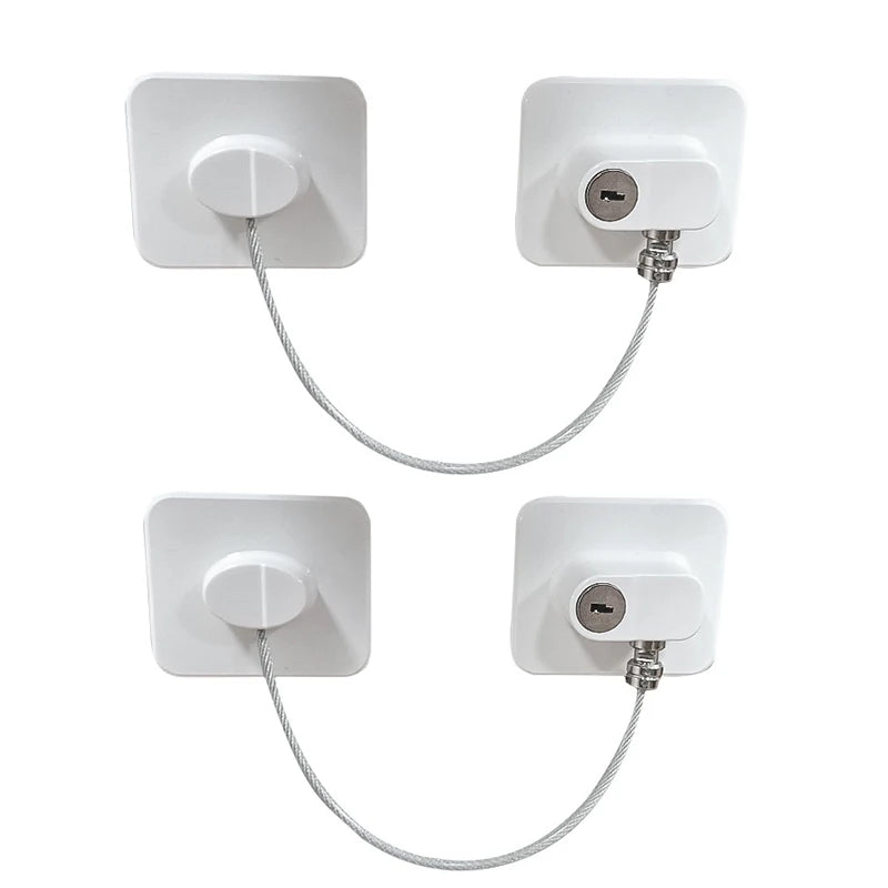 Child Safety Lock Cabinet Refrigerator Door Lock Stainless Steel Cable Protection Children Baby Window Lock Strong Fixation New