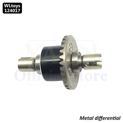 WLtoys 124017 1/12 RC Original Metal Spare Parts Swing Arm C Seat Bottom Motor Differential Gearbox Shock Absorbers Tire