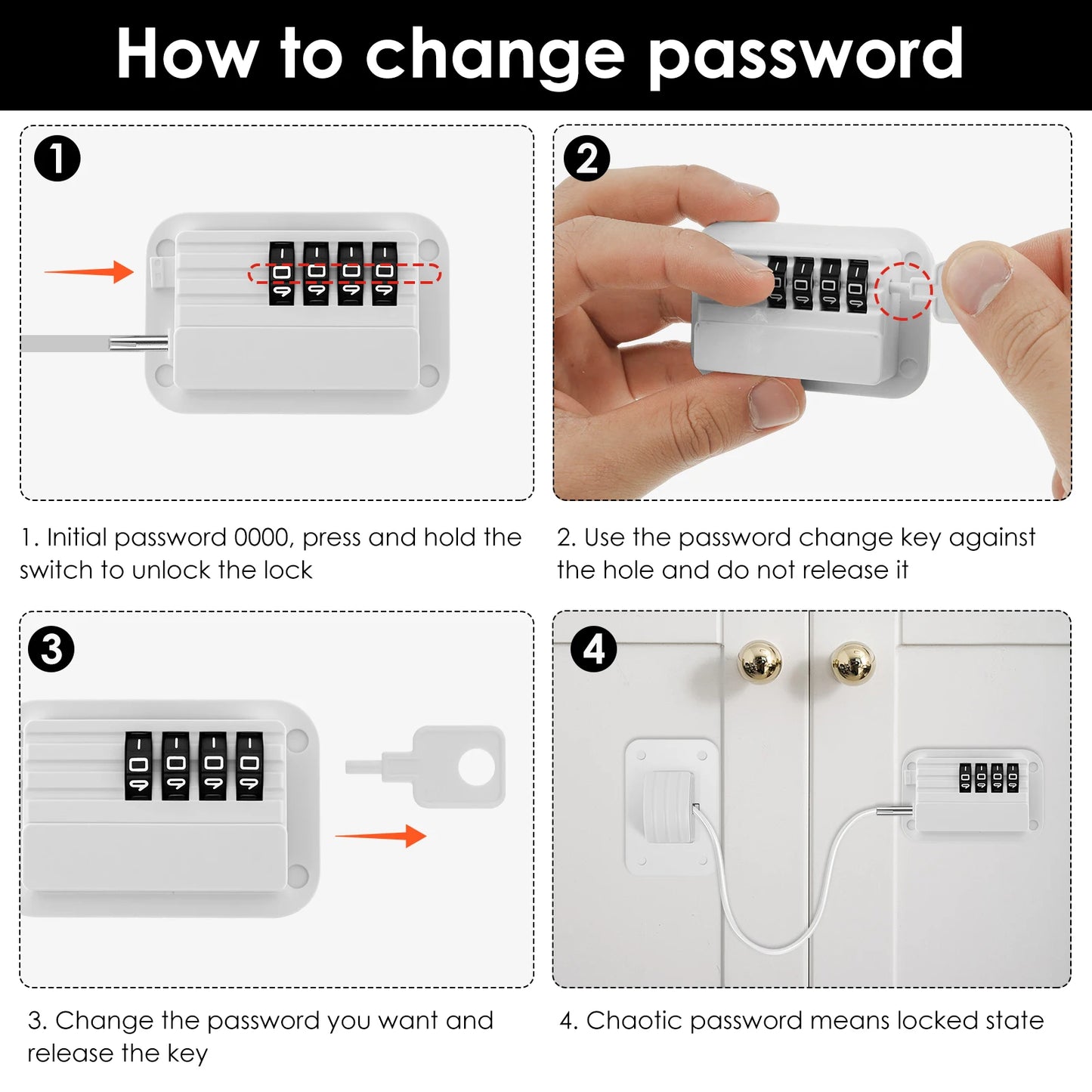 2Pcs Refrigerator Door Lock Child Proofing Fridge Lock With Keys or Coded Lock Resettable Combination Lock for Cabinet Drawer