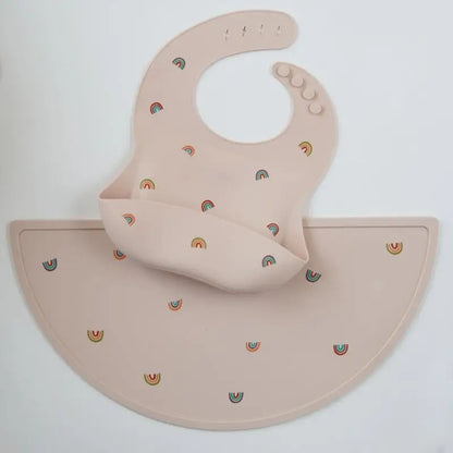 Baby silicone bib, bear bib, baby eating, children's complementary food, saliva bib, waterproof saliva towel