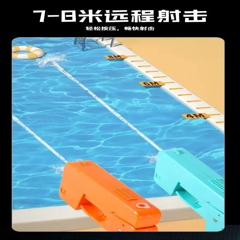Folding mobile phone water gun, large-capacity explosions, water spray guns, boys and girls, baby water toys.