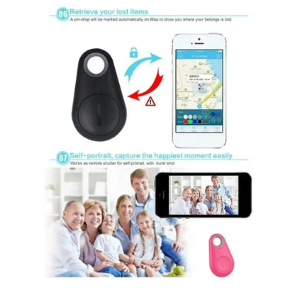 Mini GPS Tracker for Pets & Personal Items Bluetooth Anti Lost Device with Two Way Positioning RealTime Tracking for Android