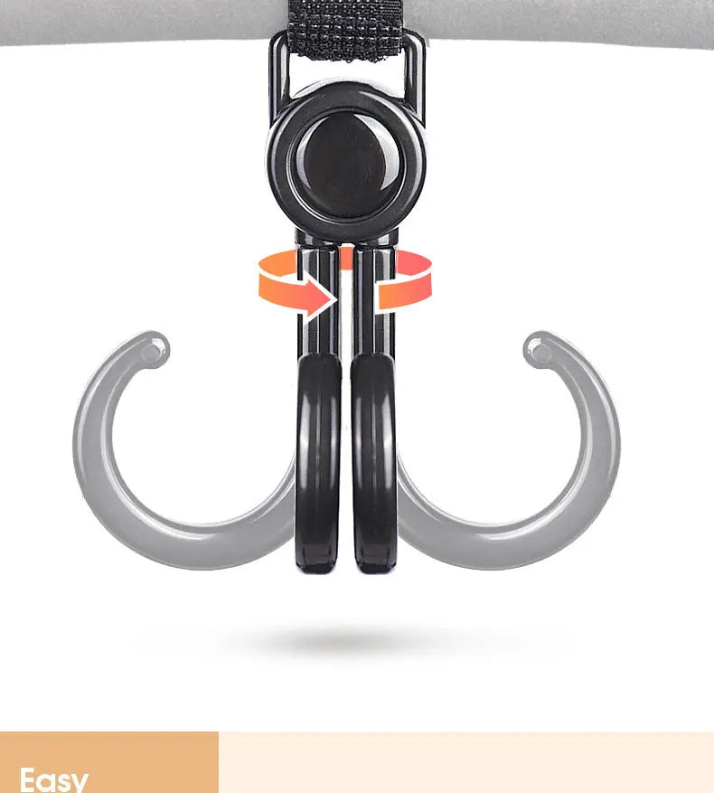1/3pcs Baby Bag Stroller Hook Pram Rotate 360 Degree Rotatable Cart Organizer Pram Hook Crochet Stroller Accessories