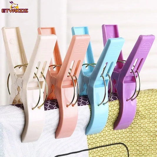 4Pcs Baby Stroller Retaining Clips Large Size Clothes Pegs Pins Bed Sheet Clips Towel Clamp Drying Racks Stroller Accessories