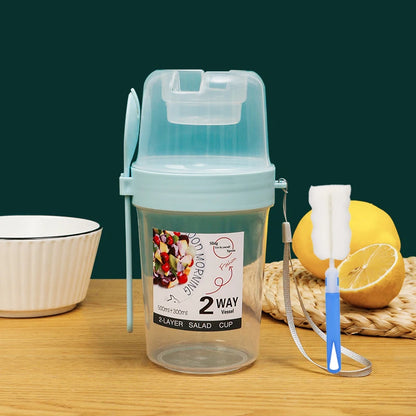 Carry Breakfast Cups, Salad Cups, Yogurt Cereal, Oatmeal Snacks, Parfait Containers and Salad Dressing Holders with Forks!