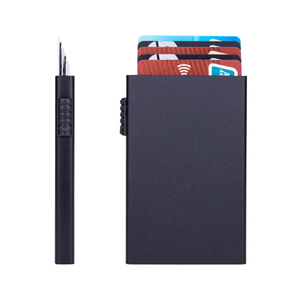 Rfid Blocking Credit Card Holder Men Wallets Metal Slim Thin Pop Up Aluminium Minimalist Wallet Luxury Male Purse Vallet Choice
