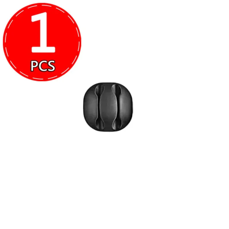 Cable Clip Adhesive Silicone Cable Holders Organizer Desk Cable Management Clips Wire Cord Holder In Office Home Car