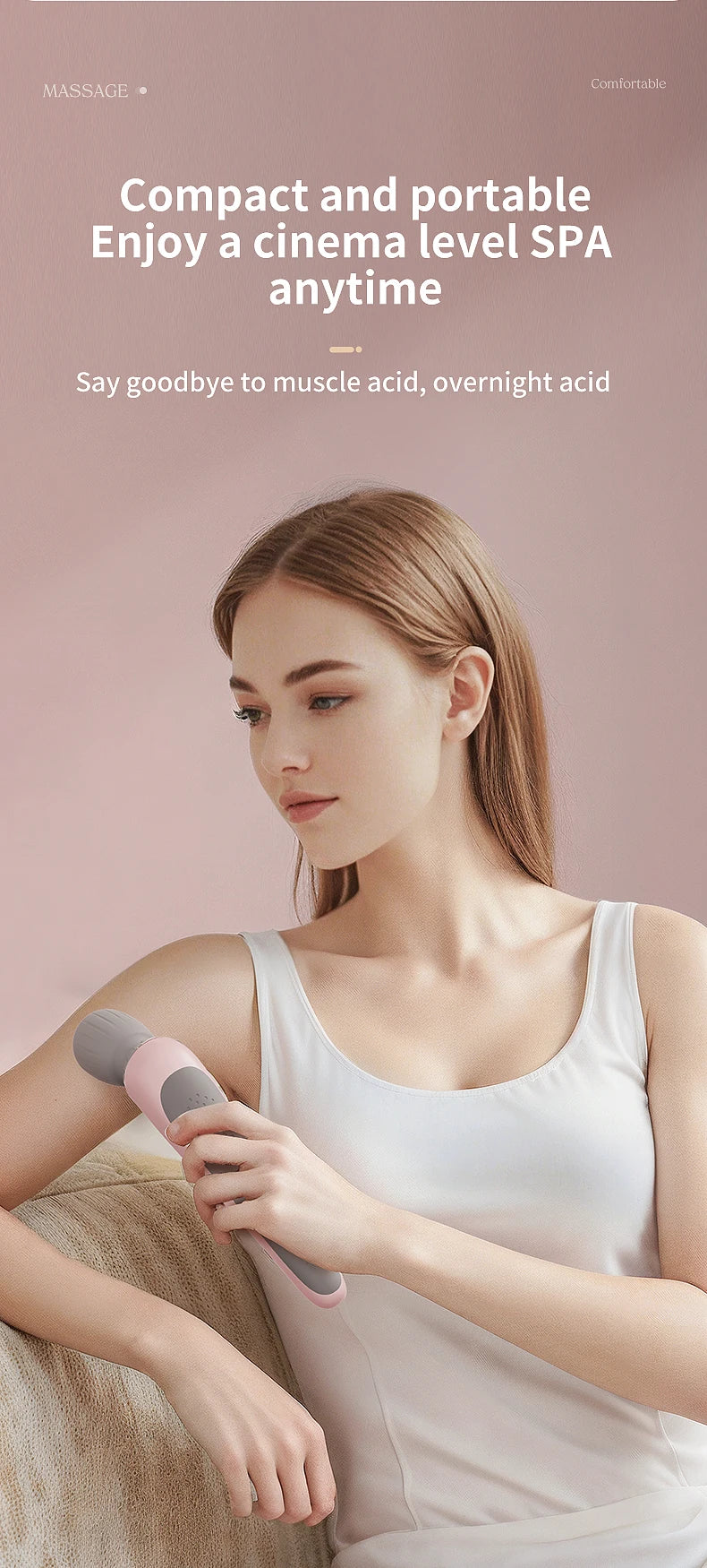 New Portable handheld massager USB rechargeable multifunctional full body massage gun relax neck back legs and waist masajeador