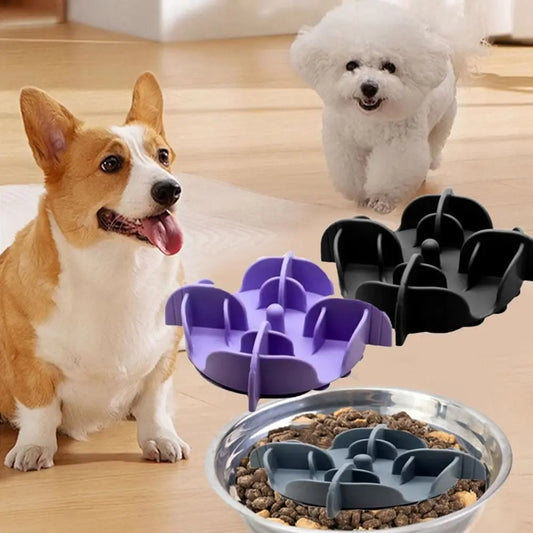 Dog Supplies Silicone Dog Slow Feeder Safe Soft Pet Slow Food Bowl Nonslip Anti Choking Puppy Feeding Bowl Small Dogs