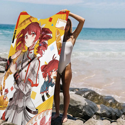 T-TETO K-Kasane Anime Cartoon Beach Towel Cute Kawaii Room Decor Bath Girls Children Hand Towels For Bathroom Shower