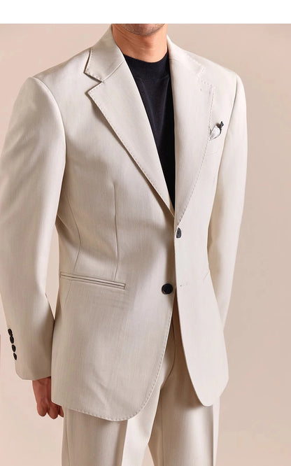 Designer Suit Two Piece Wedding Party Suit Groom Banquet Men Suit Italian Vintage Single Breasted Slim Fit Costume Homme Mariage