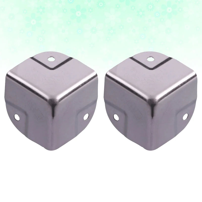 4 Pcs Stainless Steel Corner Protectors Decorative Edge Guards For Furniture Box Wrap Table Guard Hardware Brackets