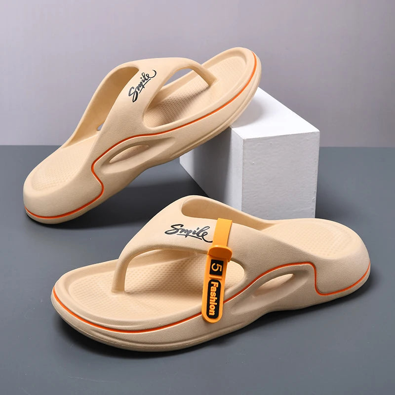 Flip Flops Mens Thong Sandals Summer 2025 New Men Shoes Thick Bottom EVA Non-slip Slide Slippers Outdoor Indoor Couples Shoes