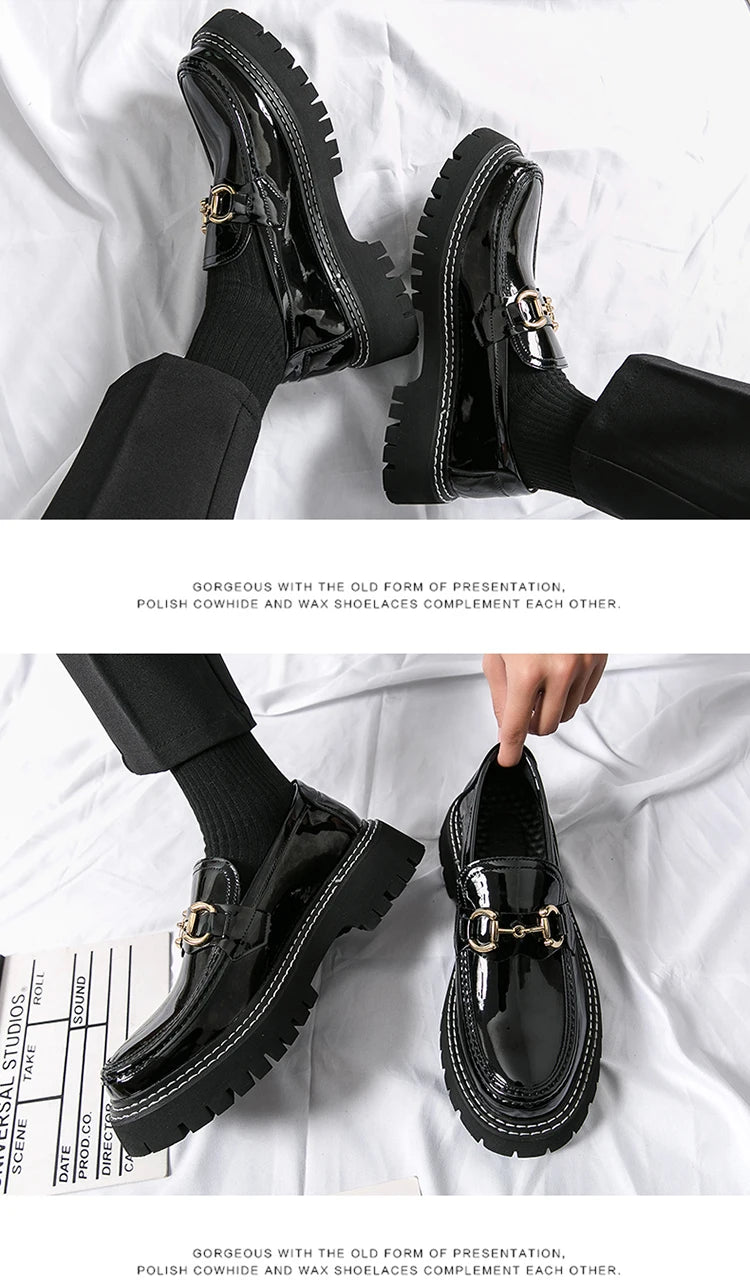 Men's Leather Shoes Casual Heightened Business Shoes Ultra-Light Comfortable Fashion Sports Heightening Leather Shoes KN-WJZ-336