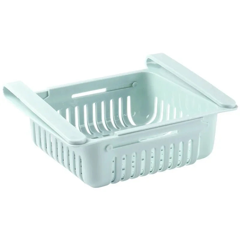 1Pc Refrigerator Storage Basket Flexible Expandable Fridge Organizer Drawer Storage Rack Storage Fresh Box Freezer Box Storage