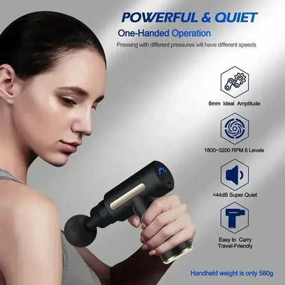 Portable Button Fascia Gun Deep Tissue Massage Mini Lightweight and Adjustable Speed Massage Equipment Suitable for the Body