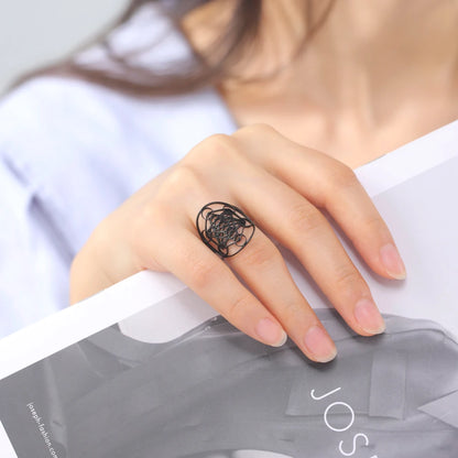 Cooltime Archangel Metatron Rings Cube Stainless Steel for Women Men Salomon Jewelry Secret Geometry Finger Accessories Amulet