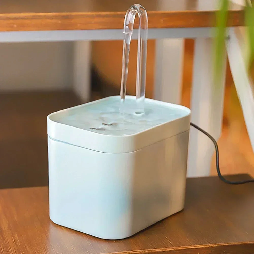 1.5L Ultra-Quiet Cat Water Fountain Filter Smart Automatic Pet Dog Water Dispenser&Burnout Prevention Pump Recirculate Filtrin
