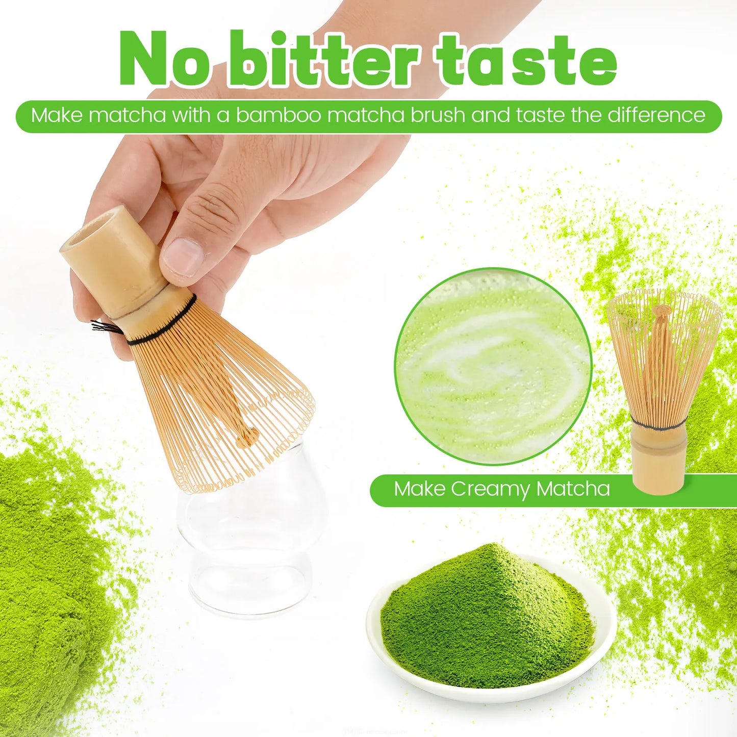 7Pcs Matcha Whisk Set Clear Glass Japanese Matcha Tea Set Matcha Making Kit with 500ml Matcha Bowl Matcha Cup Matcha Whisk