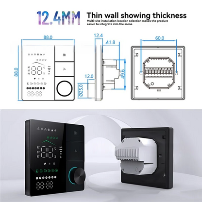 FAST-Tuya Smart Thermostats For Air Conditioner With WIFI Remote Control Smart Knob Thermostat LED Temperature Control Switch C