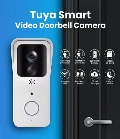 Video Doorbell 5G 2.4G WiFi 1080P Smart Outdoor Wireless Intercom Waterproof Wireless Camera Home Safety Doorbell Camera