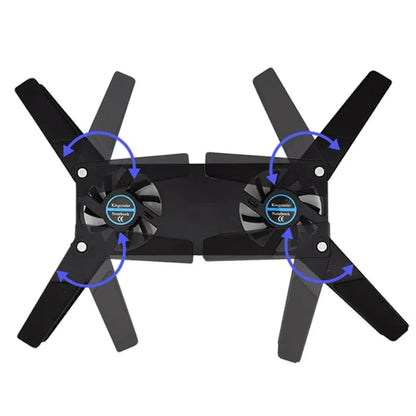 Laptop Cooling Pad Laptop Cooler USB Powered Cooling Pad Bracket 2 Fans for Laptop Universal 7 15" 1 Laptop Stand