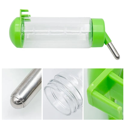 500Ml Hamster Drinker Rabbit Pet Water Dispenser Hanging Bottle Drinker Automatic Pet Waterer Drinking Head Pipe Fountain