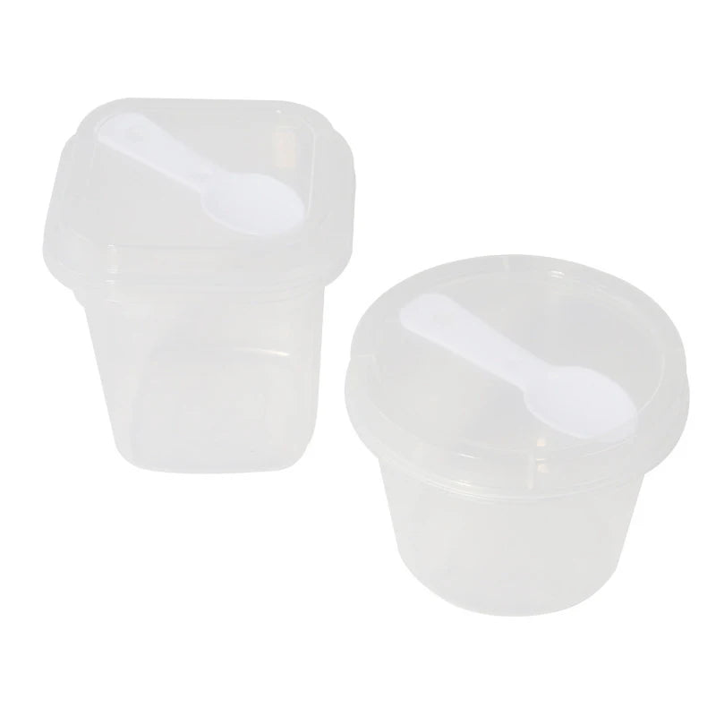 20PCS Plastic 220/280ml Dessert Cups With Lids Spoons Pudding Cup Dessert Cake Cup Appetizer Jelly Yogurt Dessert Baking Cup