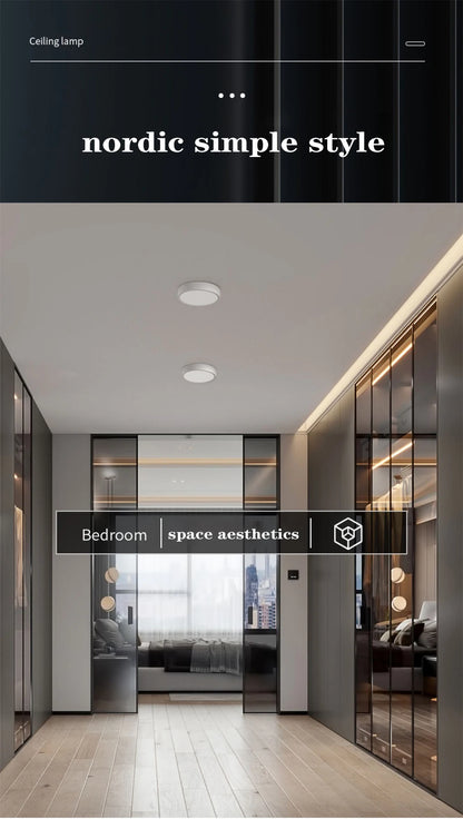 LED Ceiling Light 5W 10W 15W 18W 24W Surface Mounted Downlight Ceiling Lamp for Living Room Kitchen 220V Spotlight Panel Lights