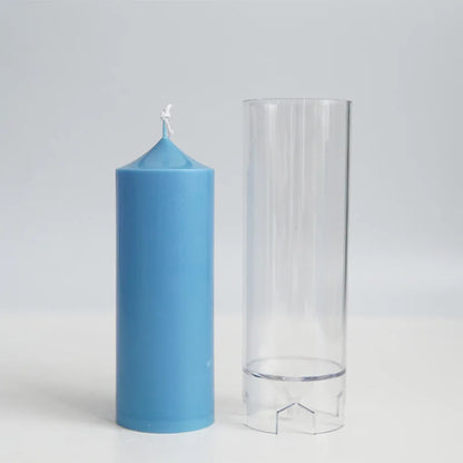 Spire Cylindrical Plastic Candle Mold DIY Geometric Conjoined Church Top Candles Making Supplies DIY Retro Church Wedding Decor