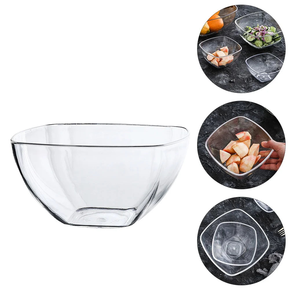 Glass Acrylic Serving Salad Bowls Salad Plastic Mixing Acrylic Serving Salad Bowlss Transparent Fruit Acrylic Large Vegetable