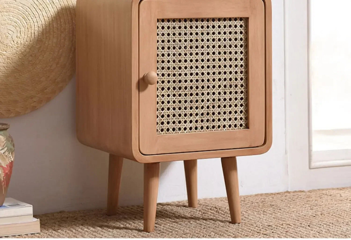 Bedroom Rattan Nightstands Modern Storage Box Organizers Small Space Nightstands Rustic Center Moveis Para Casa Room Decoration