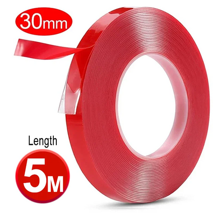 Double Sided Tape Nano Tape 3-5Meter 10/20/30mm Width Transparent Tape Washable Adhesive Nano Traceless Sticker Glue Red