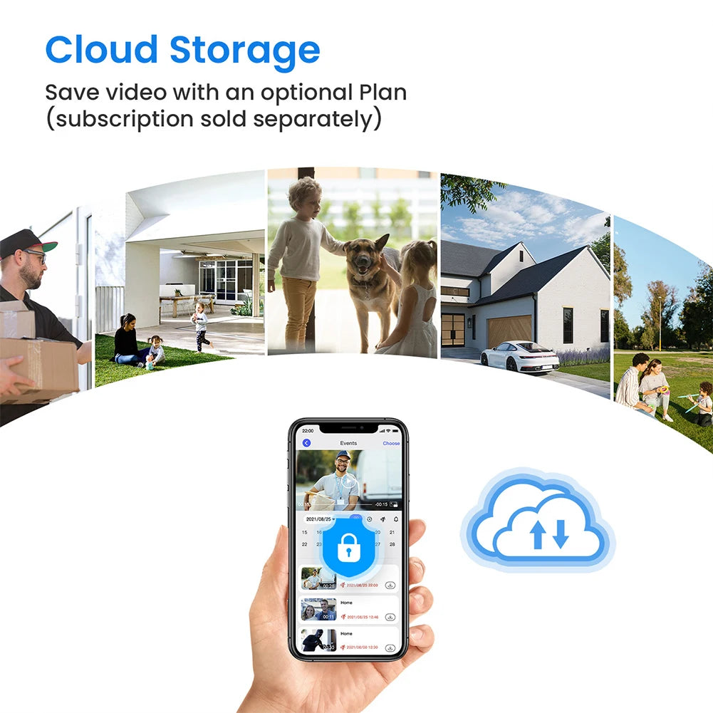 Video Doorbell Camera 2-Way Audio Doorbell with Camera PIR Motion Detection for Home Office